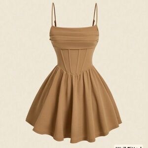 Chic Tan Mini Dress